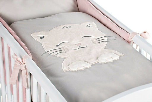 Beistellbett 90x40 cm mit Vollausstattung Modell: FLEECE KATZE - babyhafen.de 