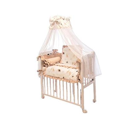 Babybett 3in1 Musselin Safari – Beistellbett & Stubenwagen ab Geburt - babyhafen.de 