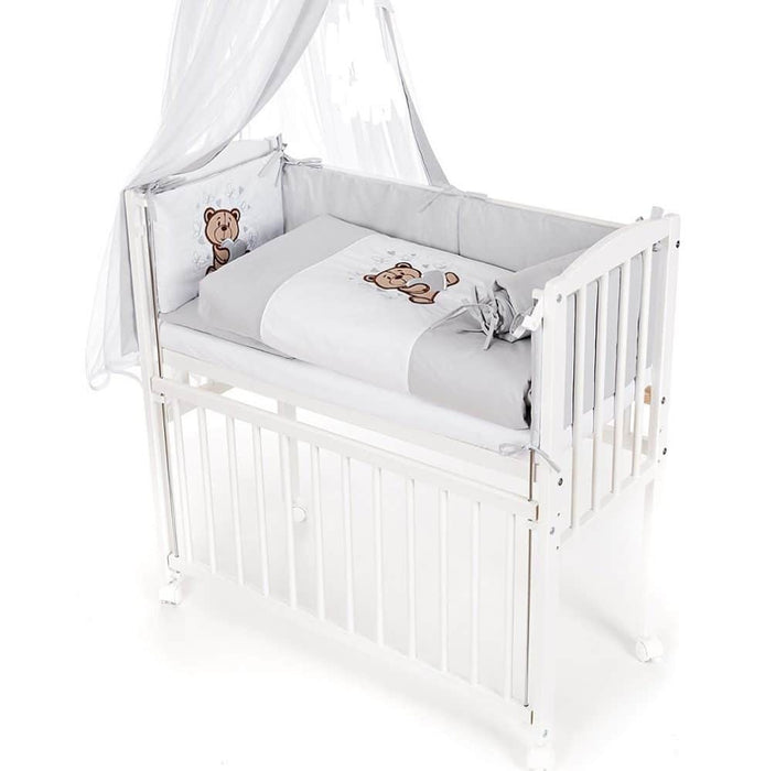 Beistellbett, weiß Boxspring inkl. textiler Ausstattung Teddy - babyhafen.de 