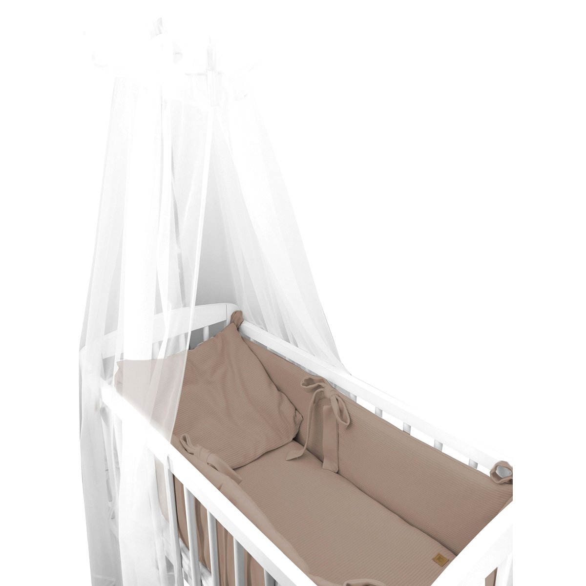 Baby Beistellbett mit Matratze und Sweater Soft Bettwäsche Mokka