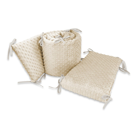 Bettnestchen Minky Beige 260x30 cm – Nestchen für Beistellbett und Babybett