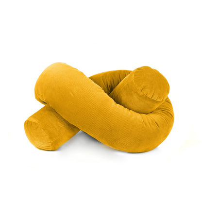 Samt Bettschlange 180cm Senfgelb | Bettumrandung Baby