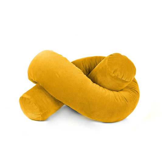 Samt Bettschlange 180cm Senfgelb | Bettumrandung Baby
