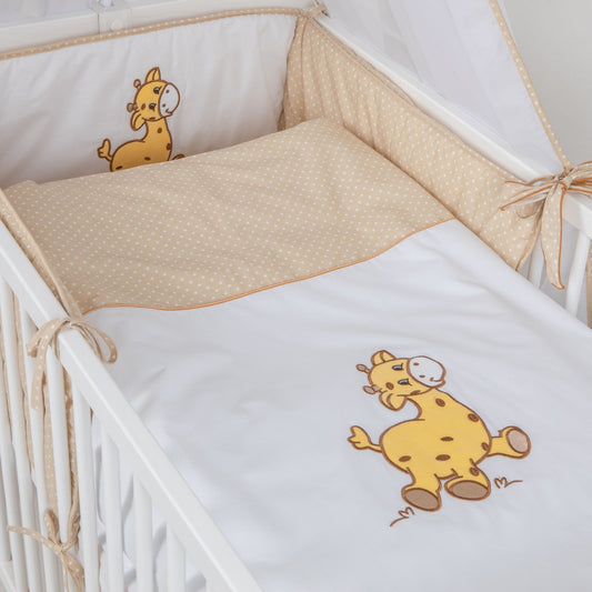 Babybett 60x120 cm – Komplett für Neugeborene – Giraffe Design - babyhafen.de 