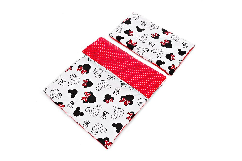 Babykokon Kuschelnest Baumwolle Minnie rote Schleifen Set - babyhafen.de 