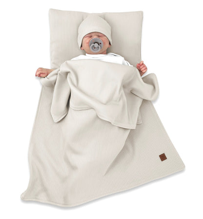 Komplett-Babybett 60x120 – Beige & Wende-Bettwäsche Interlock - babyhafen.de 