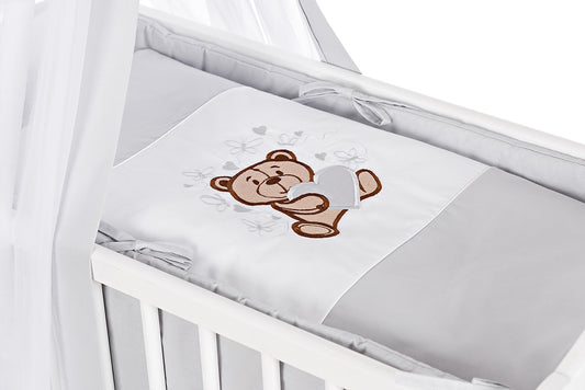Beistellbett, weiß Boxspring inkl. textiler Ausstattung Teddy - babyhafen.de 