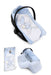 Babyfußsack für Babyschale Kinderwagen Blau Hase - babyhafen.de 