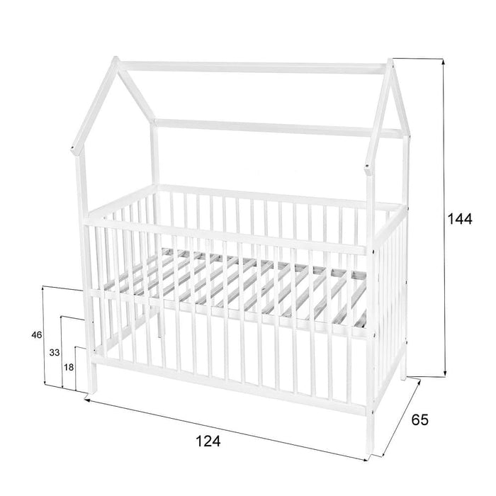 Hausbett Kinderbett 120x60 Matratze Minky Bettset Sterne - babyhafen.de 