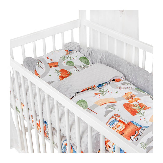 Babybett Deko und Ausstattung im Design Tiere Eisenbahn