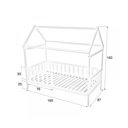 Spielbett Hausbett 80x160 Schutzgitter - babyhafen.de 