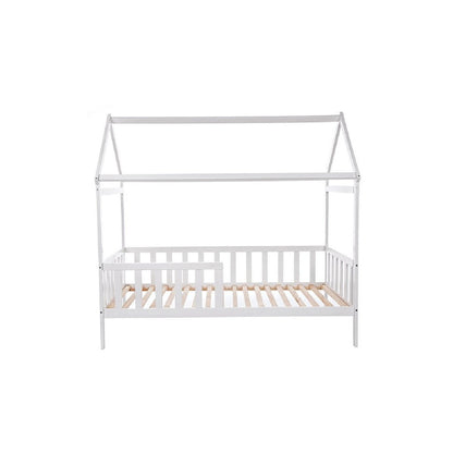 Modernes Kinderbett Hausform mit Rausfallschutz 80x160 cm