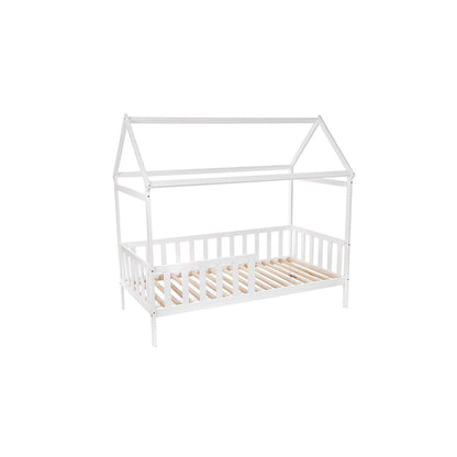 Weißes Gitterbett im Hausbett 160x80 cm, Design für Kinderzimmer