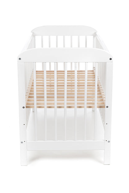 Kinderbett Weiß EMI 60 × 120 Matratze Bezüge - babyhafen.de 