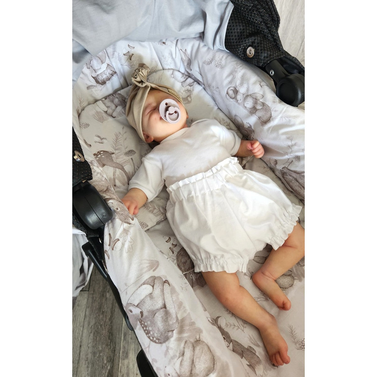 3-tlg. Umrandung für Kinderwagen-Bezug Wald - babyhafen.de 