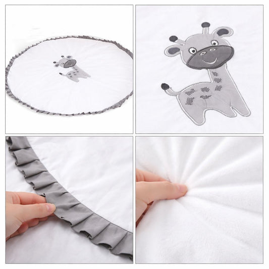 Krabbeldecke Baumwolle für Kinderzimmer mit Giraffen Design