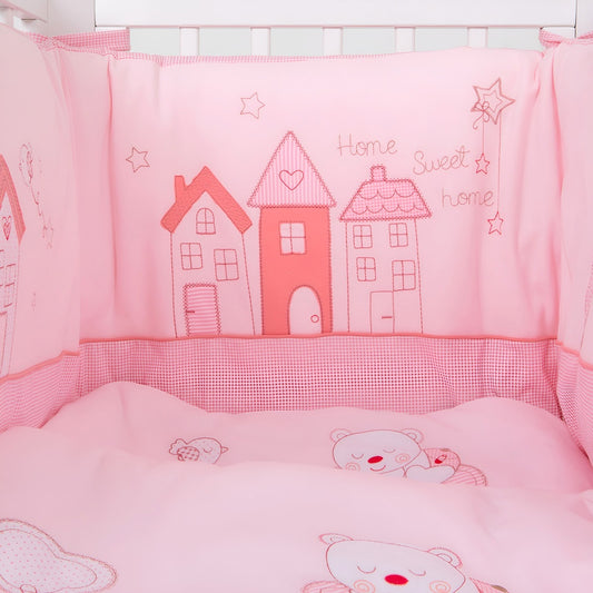 Hausbett Home Sweet Rosa 60x120 Bio Bettset - babyhafen.de 
