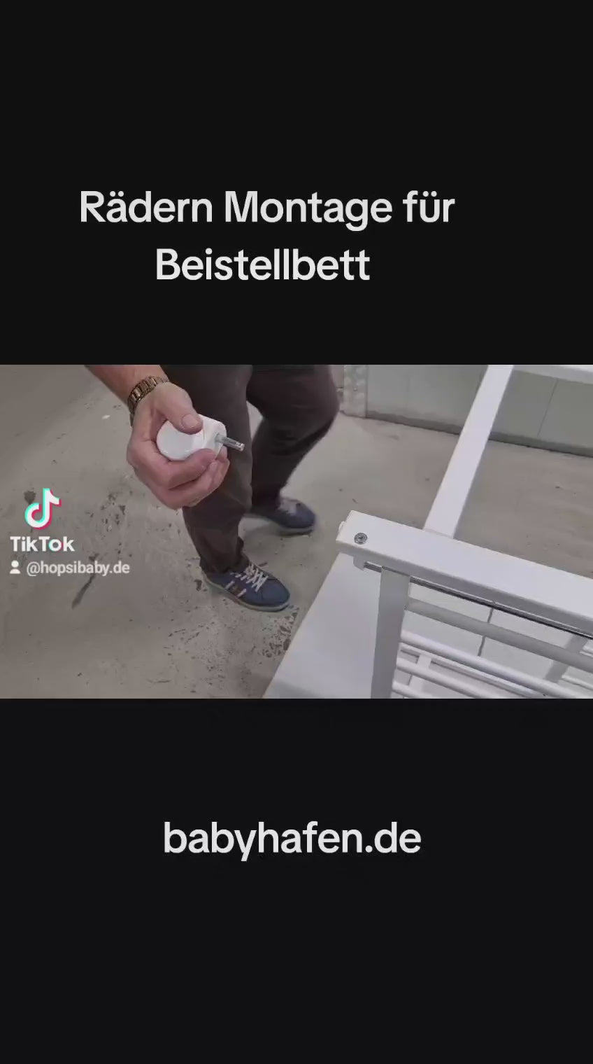 Raeder Montage fuer Beistellbett
