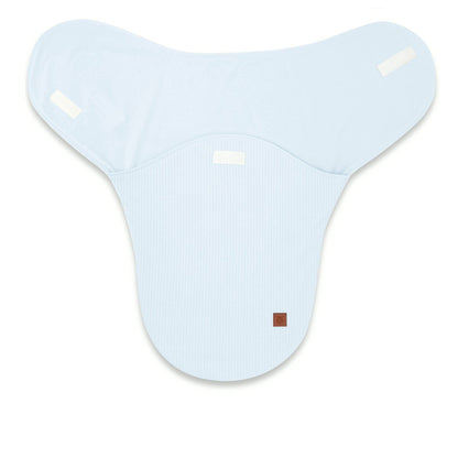 Pucktuch für Neugeborene aus 100 % Baumwolle in Blau mit Klettverschluss