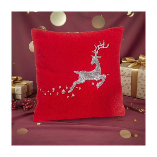 Dekokissen Weihnachten 40x40 cm Rentier Motiv – festliche Stickerei, perfekte Weihnachtsdeko