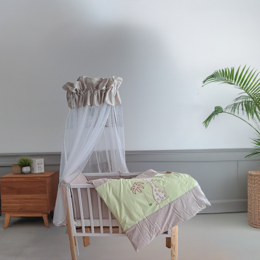 Beistellbett höhenverstellbar mit Himmelset Giraffe - babyhafen.de 