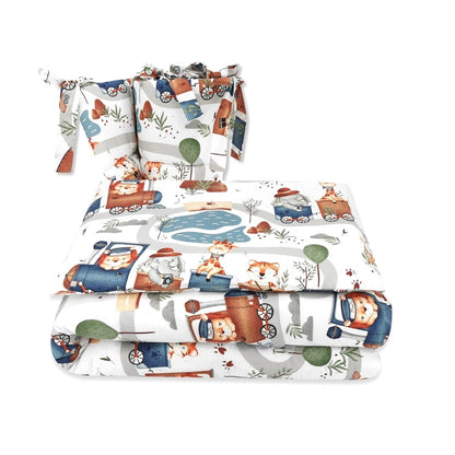 Baby Wiegenset mit Tiermotiv und Eisenbahn Design