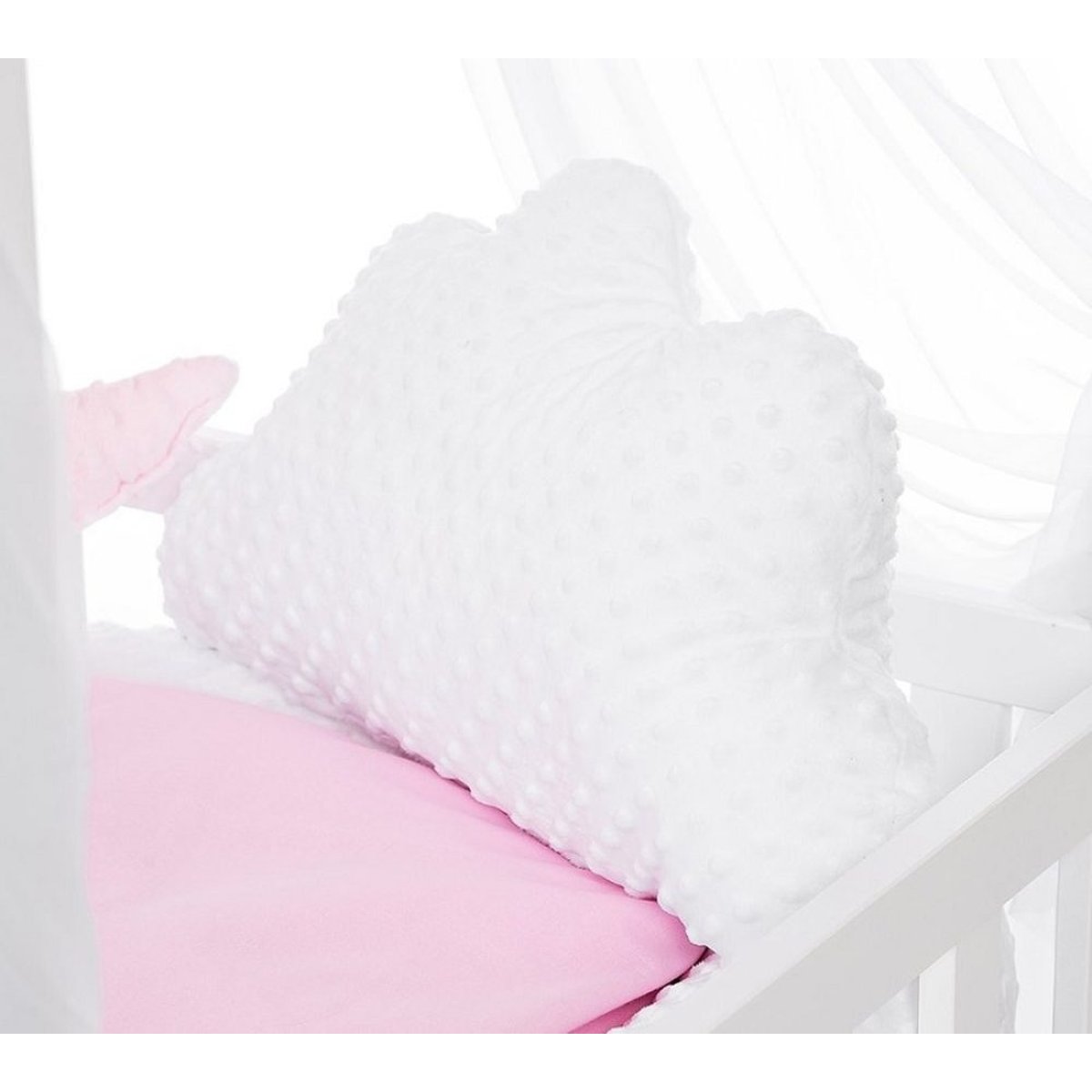 Kinder WOLKEN-Kissen Minky Weiß - babyhafen.de 