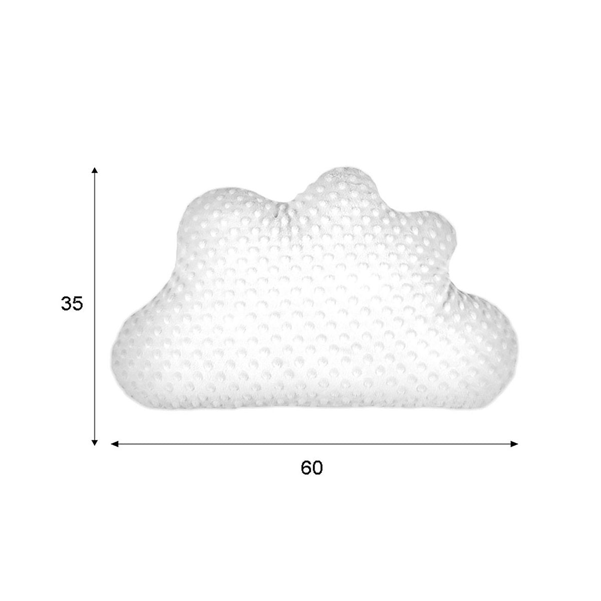 Kinder WOLKEN-Kissen Minky Weiß - babyhafen.de 